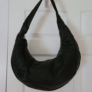 Kenneth Cole Black Leather Hobo Handbag w/Dustbag
